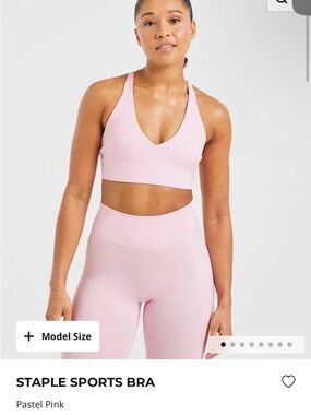 AYBL Pastel Pink V-Neck Sports Bra